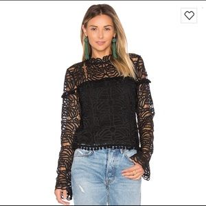 Tularosa Holly Lace Top in Onyx